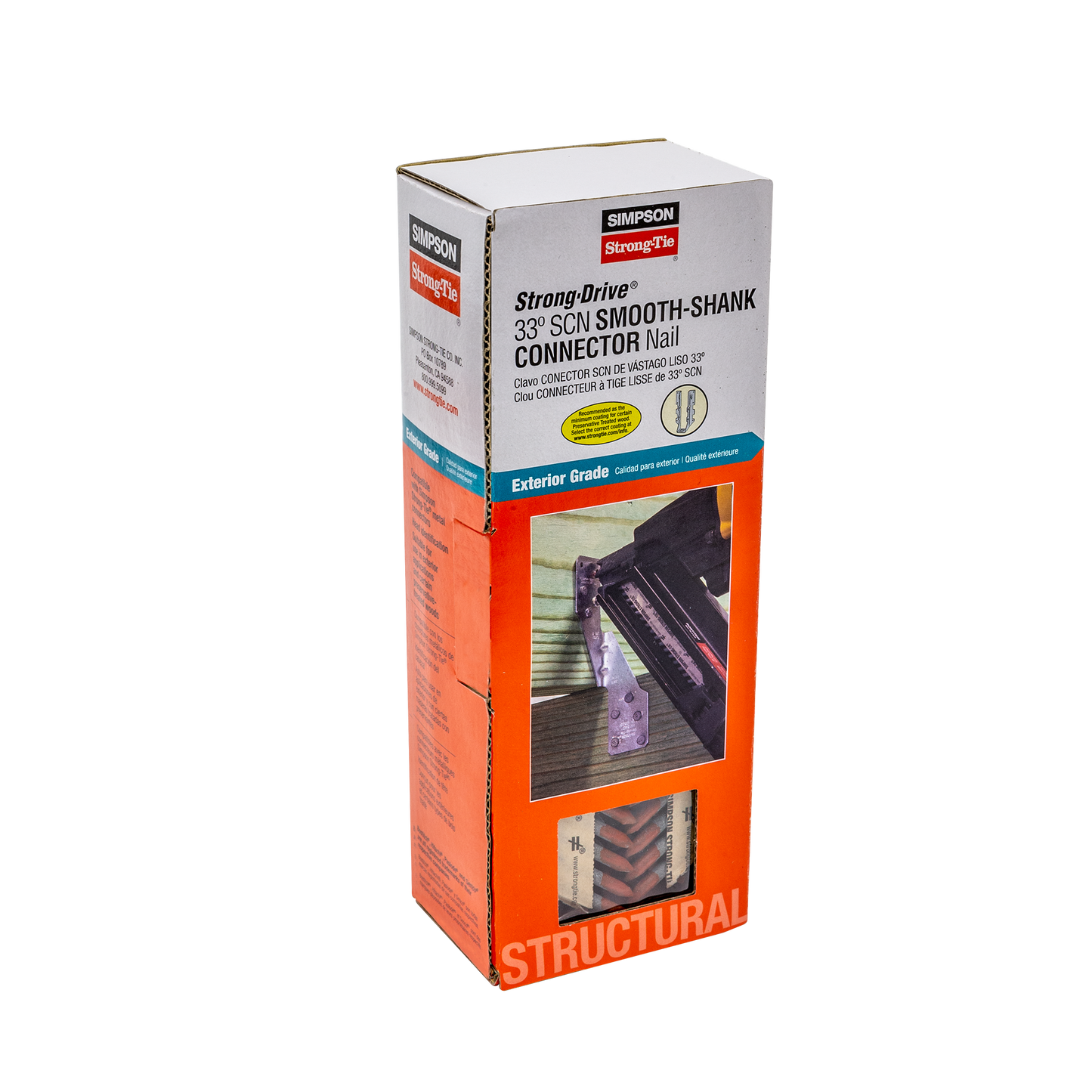 Simpson Strong-Tie N10DHDGPT500 Strong-Drive® 33° SCN SMOOTH-SHANK CONNECTOR Nail — 2-1/2 in. x .148 in. HDG (500-Qty) (Pack of 4)