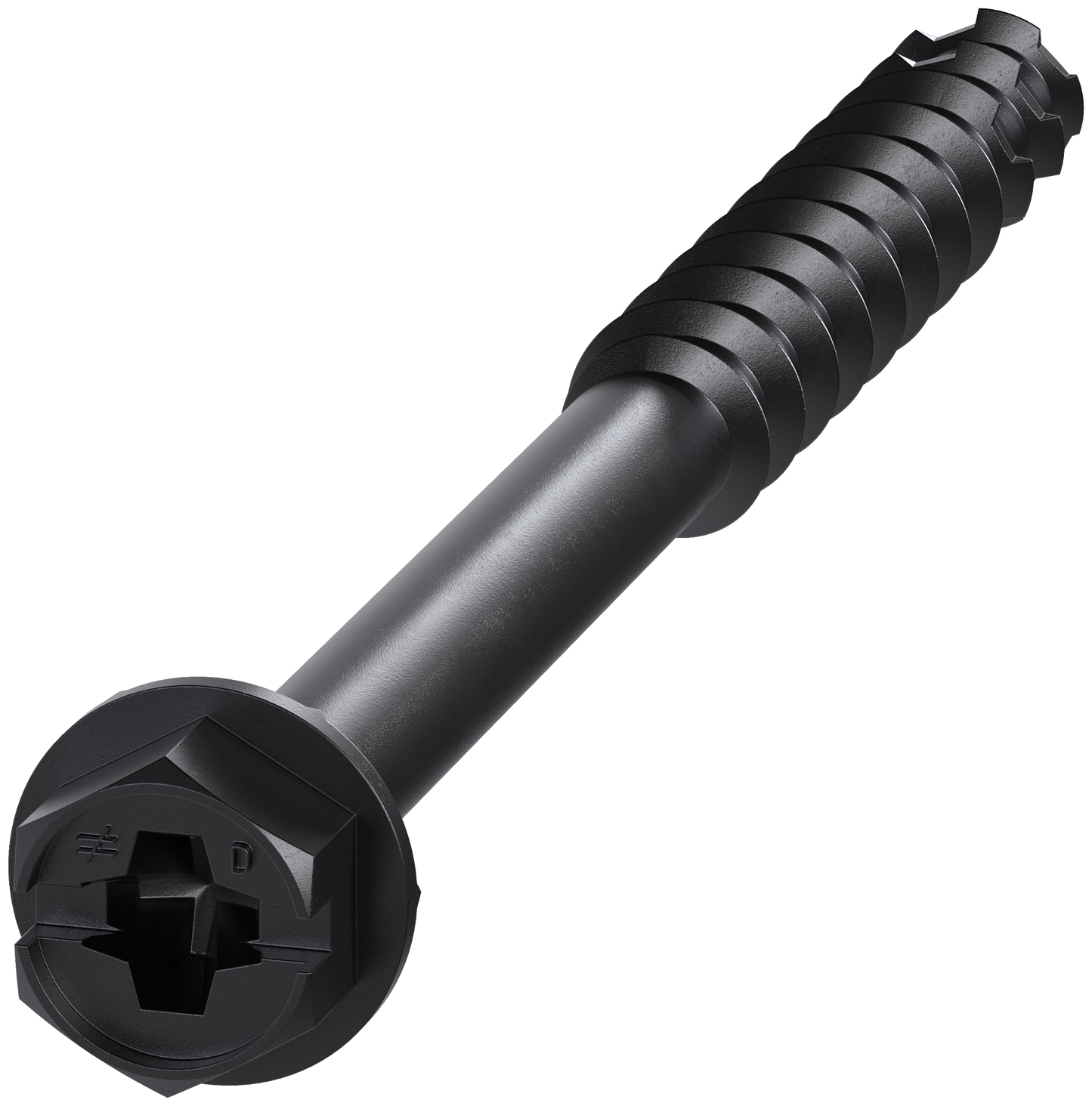 Simpson Strong-Tie TNTBL25314H Titen Turbo™ — 1/4 in. x 3-1/4 in. Hex-Head Concrete and Masonry Screw, Black (100-Qty)