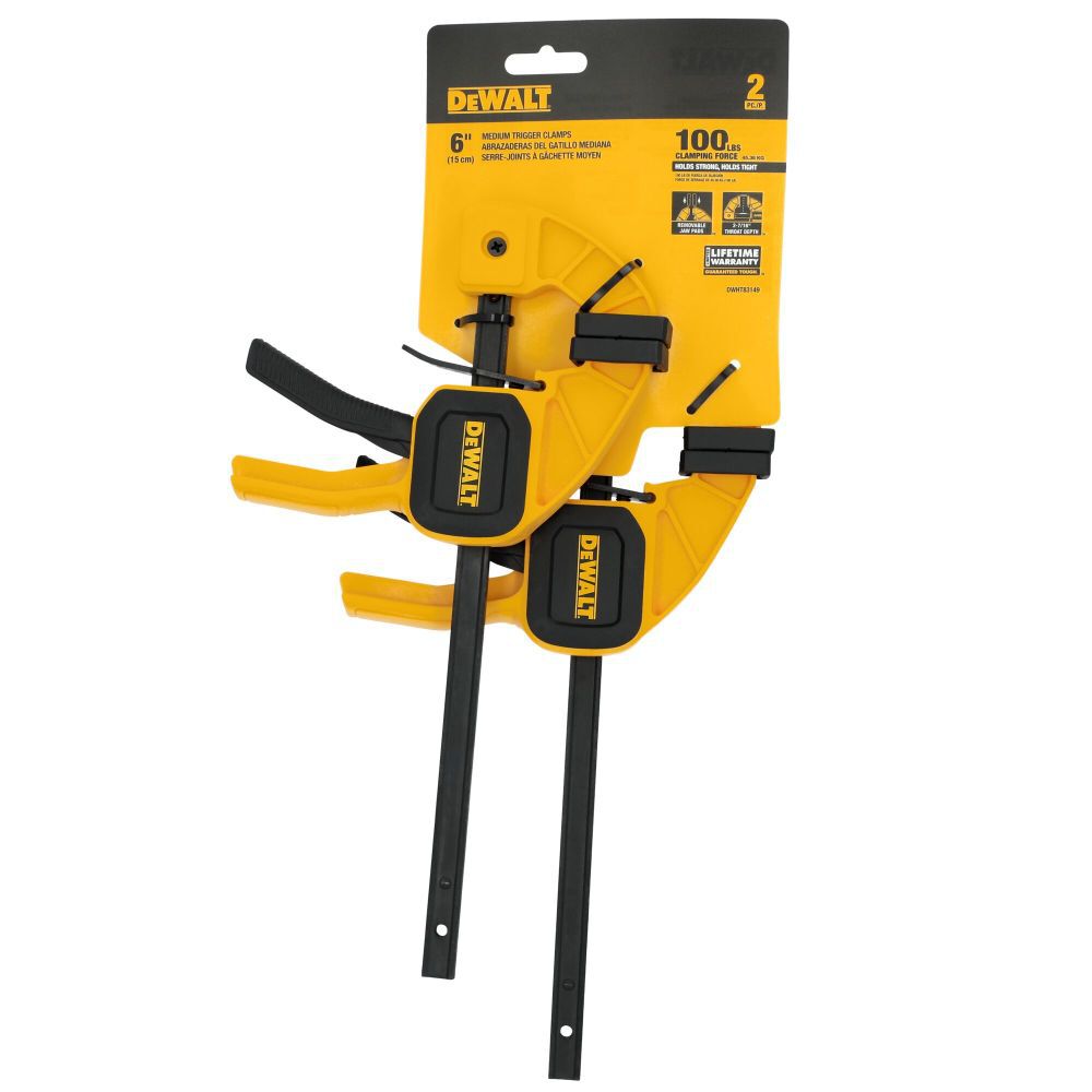 DeWalt DWHT83149 2 Pack 6" Medium Trigger Clamp