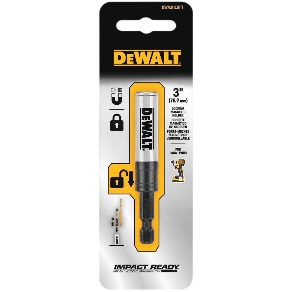 DeWalt DWA3HLDFT Impact Ready Locking Bit Holder, 3 In