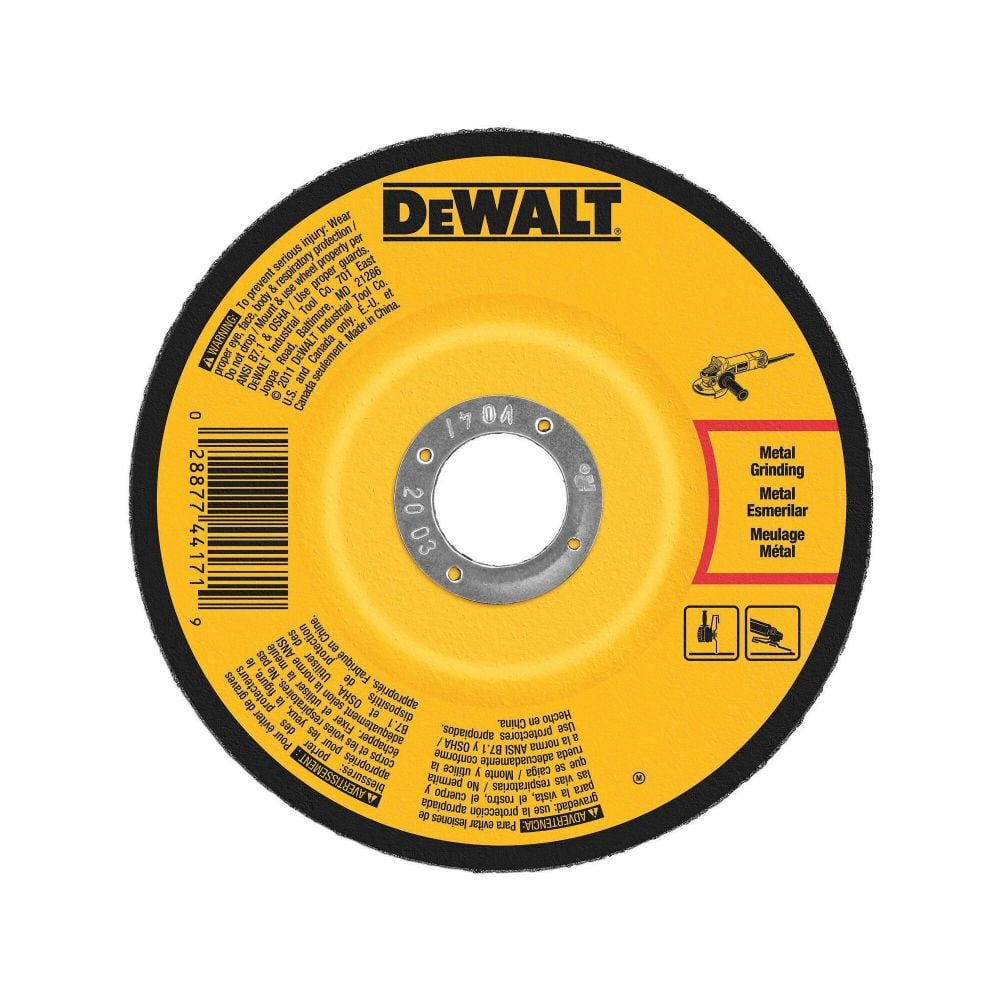 DEWALT DW4542 4" x 1/4" x 5/8" Metal & Stainless Grinding Wheel