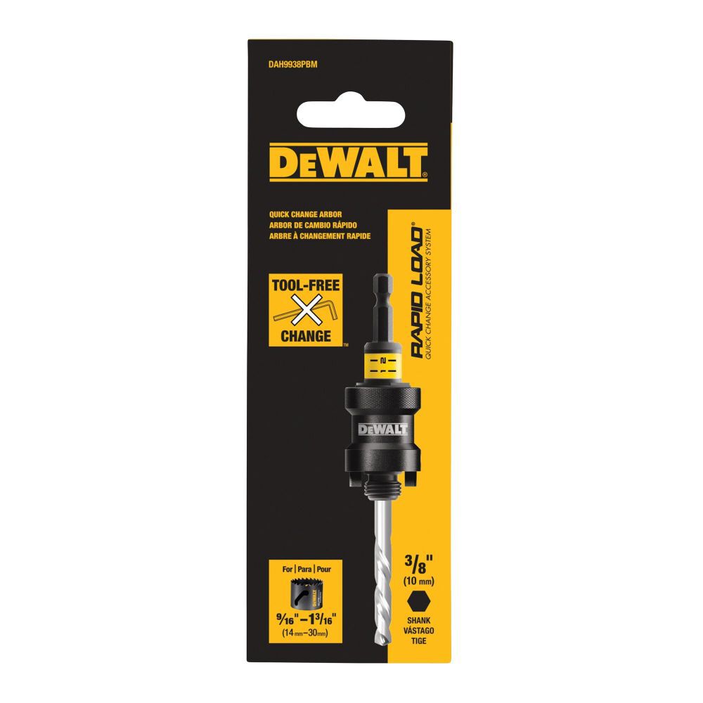 DeWalt DAH9912PBM RAPID LOAD Quick Change Hole Saw Arbors