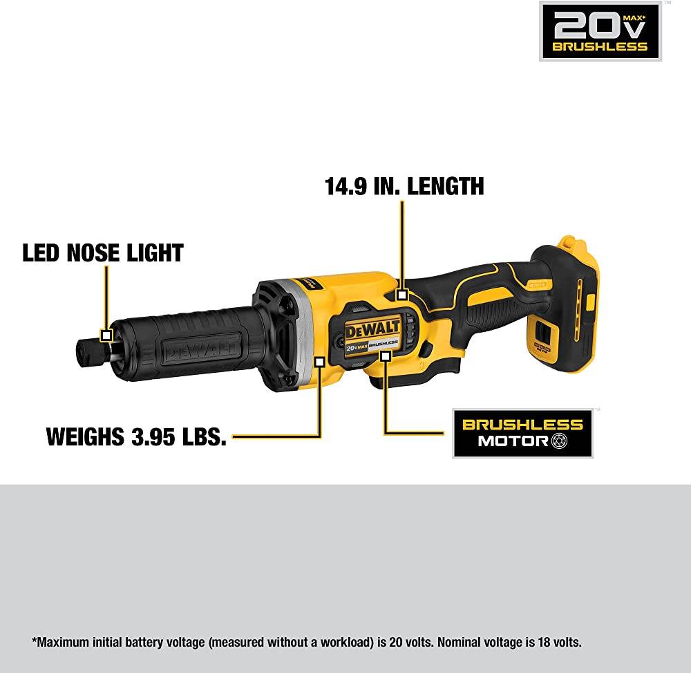 DEWALT 20V MAX Die Grinder, Variable Speed, 1-1/2-Inch, Tool Only (DCG426B)