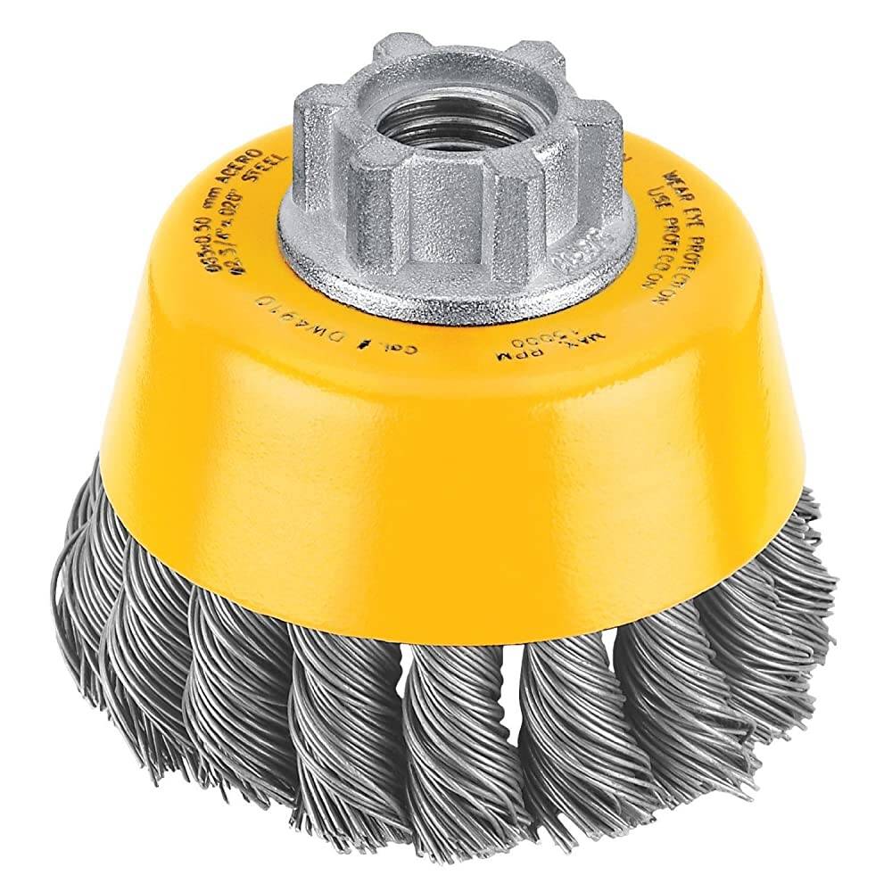 DeWalt DW4910S 3" x 5/8"-11 Knotted Wire Cup Brush