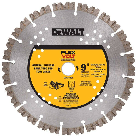 DEWALT DWAFV8900 9" FLEXVOLT Diamond Cutting Wheel