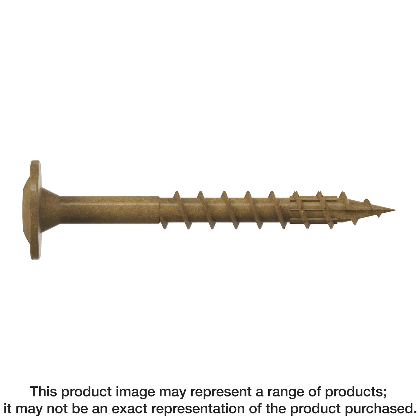 Simpson Strong-Tie CBT08112R300 Wafer-Head Construction Screw — #8 x 1-1/2 in. T20, Quik Guard®, Tan (300-Qty)