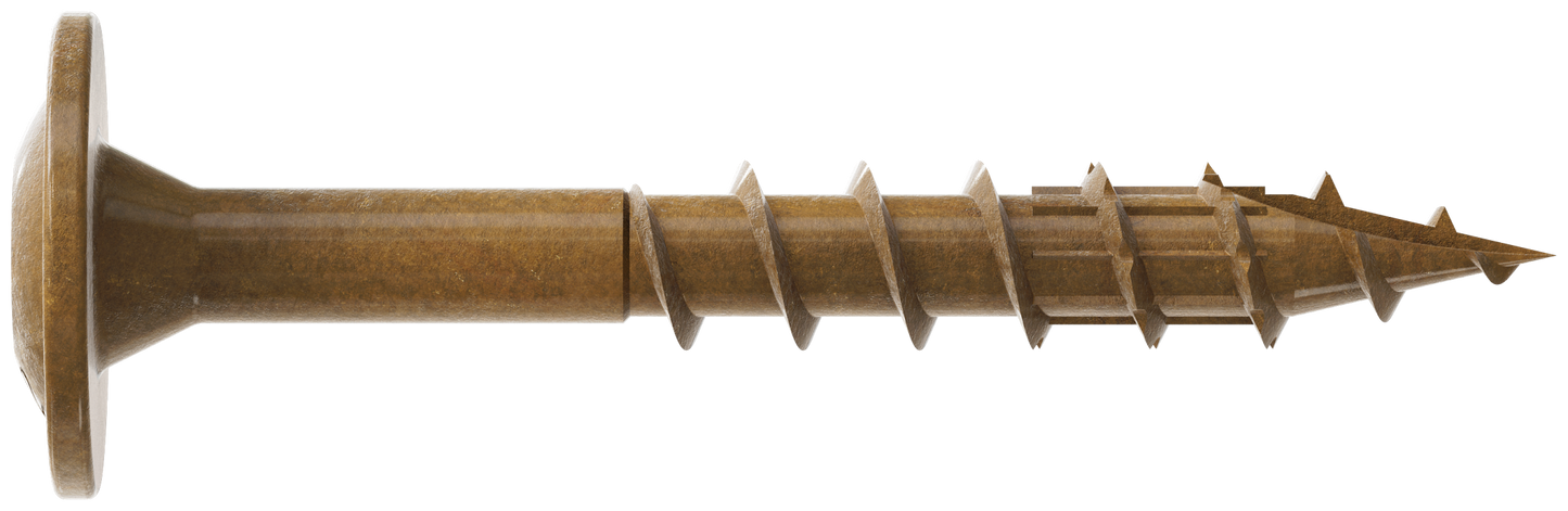 Simpson Strong-Tie CBT08114R100 Wafer-Head Construction Screw — #8 x 1-1/4 in. T20, Quik Guard®, Tan (100-Qty)