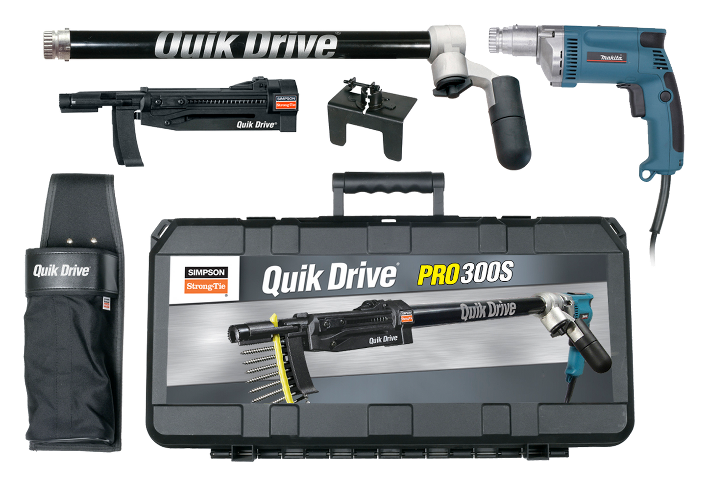 Simpson Strong-Tie PRO300SM25K Quik Drive® PRO300S Decking System w/ Makita® 2500 RPM Screwdriver Motor (Pack of 60)
