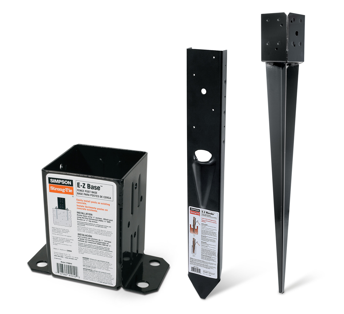 Simpson Strong-Tie FPBS44 E-Z Spike™ Black Powder-Coated Post-Base Spike for 4x4 (Pack of 4)