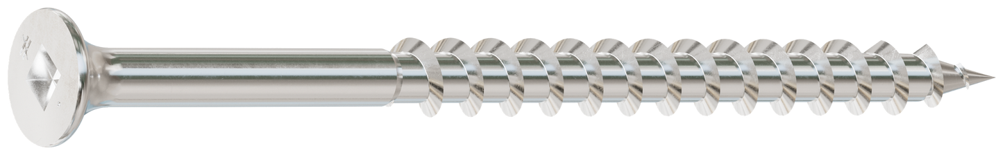 Simpson Strong-Tie T10300DBB Bugle-Head Wood Screw, Square Drive — #10 x 3 in. #2 Square, Type 316 (1500-Qty) (Pack of 64)