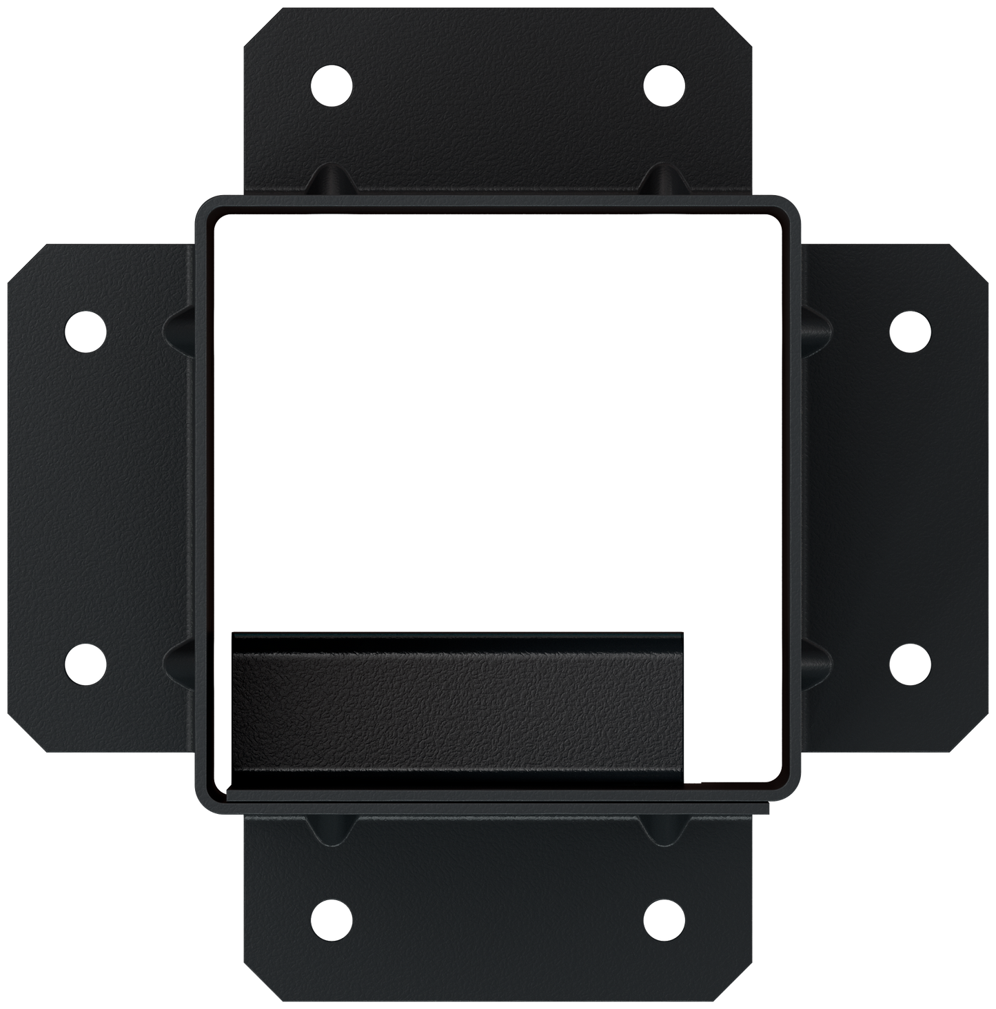 Simpson Strong-Tie SAGE-B44-KT2 Outdoor Accents® Sage System™ Black Powder-Coated Post Base for 4x4 with Screws (2-Qty) (Pack of 72)