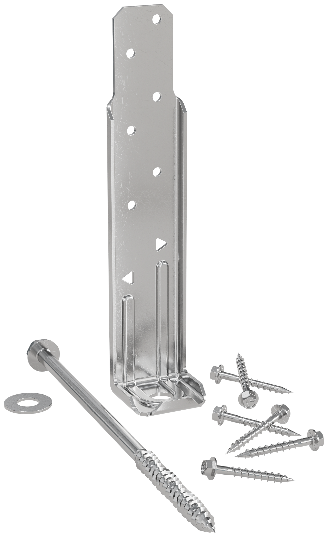 Simpson Strong-Tie DTT1SS-KT DTT1SS™ Stainless-Steel Deck Tension Tie Kit for 2x with Screws (4-Qty) (Pack of 4)
