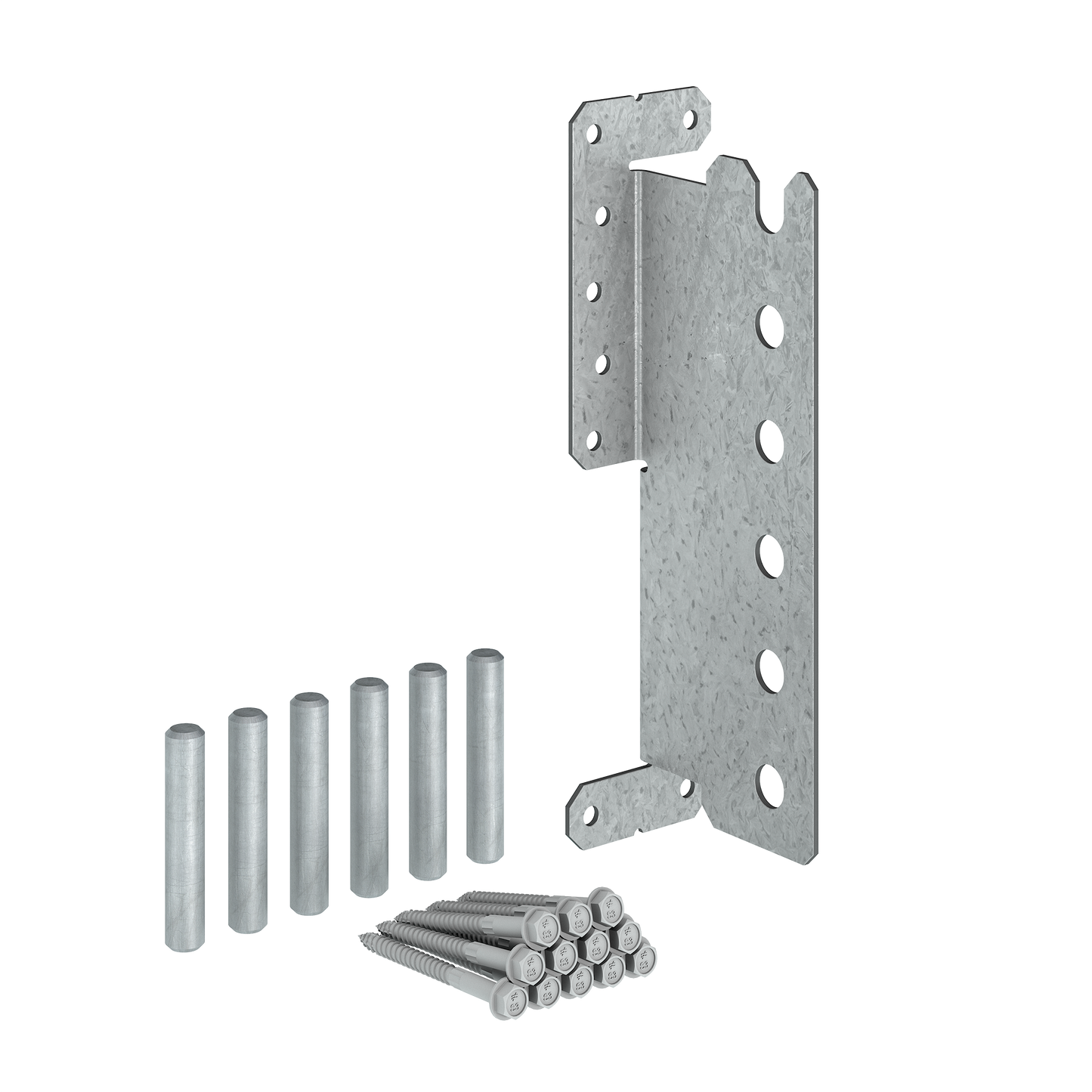 Simpson Strong-Tie CJT6ZS CJTZ® 12-Gauge ZMAX® Galvanized Concealed Joist Tie with (6) Short Pins (Pack of 4)