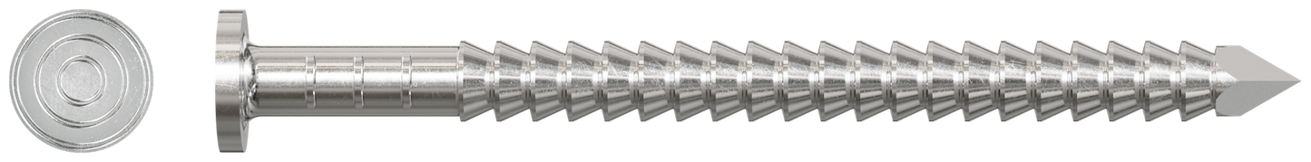 Simpson Strong-Tie T3KR51 Premium Siding Nail — 1-1/4-in. x 5/32-in. Head Dia., Type 316 Stainless Steel (1 lb.) (Pack of 800)