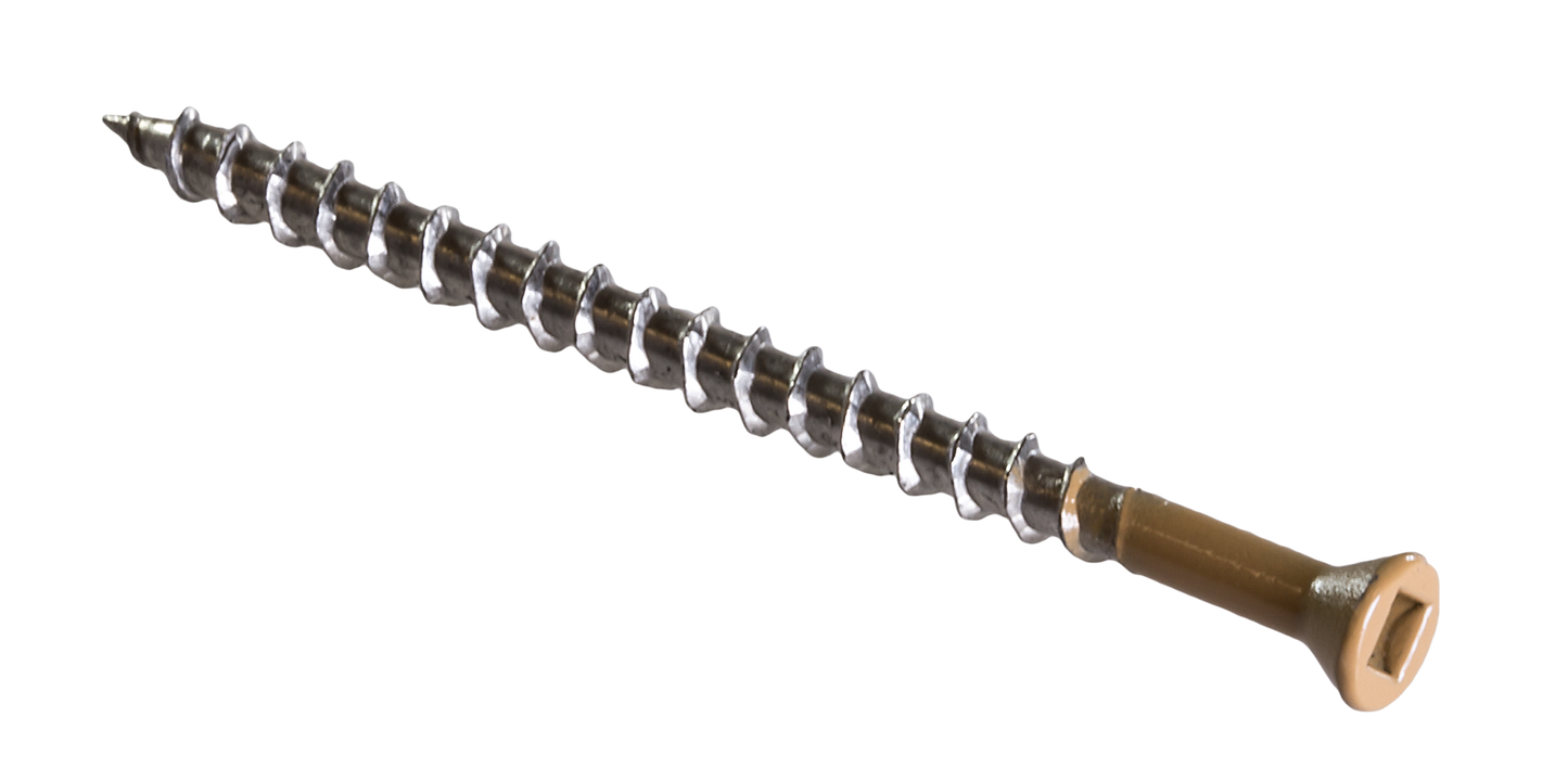 Simpson Strong-Tie DTH212S305TN02 Trim-Head Screw — Sharp Point (Collated) — #7 x 3-1/2 in. #2 Square Type 305 Tan 02 (1000-Qty)