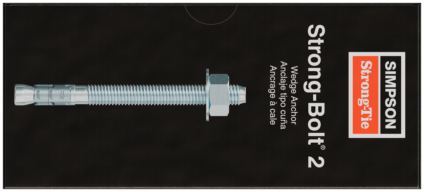 Simpson Strong-Tie STB2-50512 Strong-Bolt® 2 — 1/2 in. x 5-1/2 in. Wedge Anchor (25-Qty) (Pack of 360)