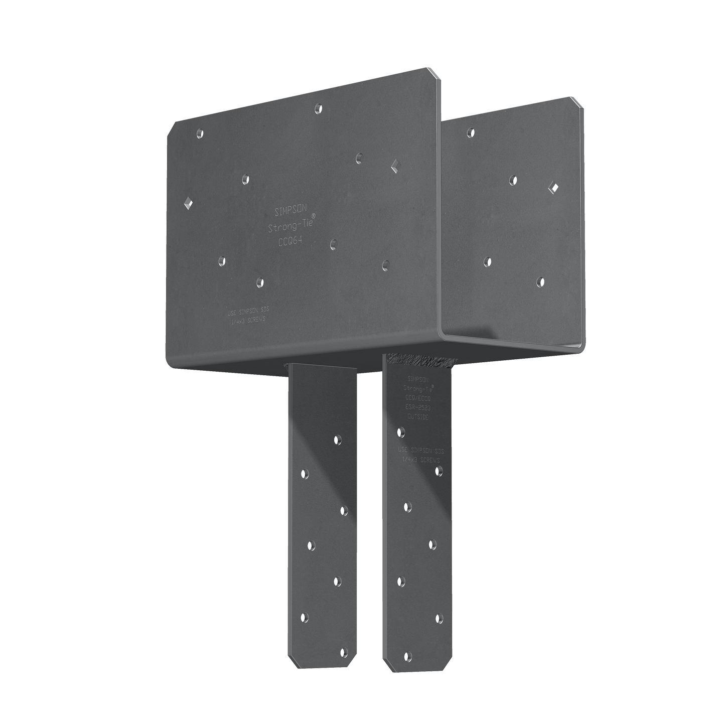 Simpson Strong-Tie CCQ64SDS2.5 CCQ™ Column Cap for 6x Beam, 4x Post with Strong-Drive® SDS Screws (Pack of 3)