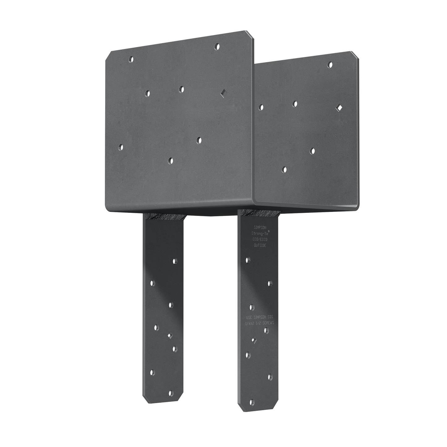 Simpson Strong-Tie ECCQ7.1-4SDS2.5 ECCQ™ End Column Cap for 7 in. Beam, 4x Post, with Strong-Drive® SDS Screws
