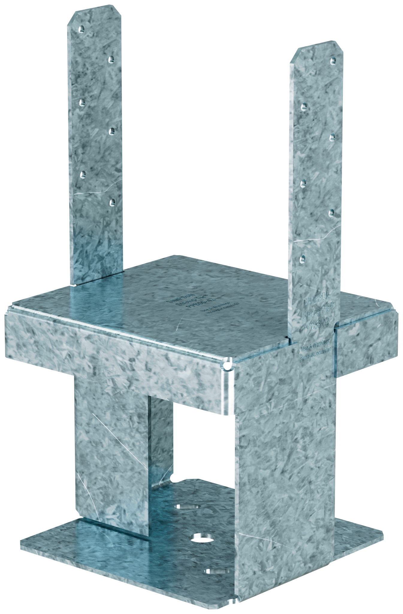 Simpson Strong-Tie PPB66-4Z PPBZ™ Porch Post Base for 6x6 Post and 4 in. Slab