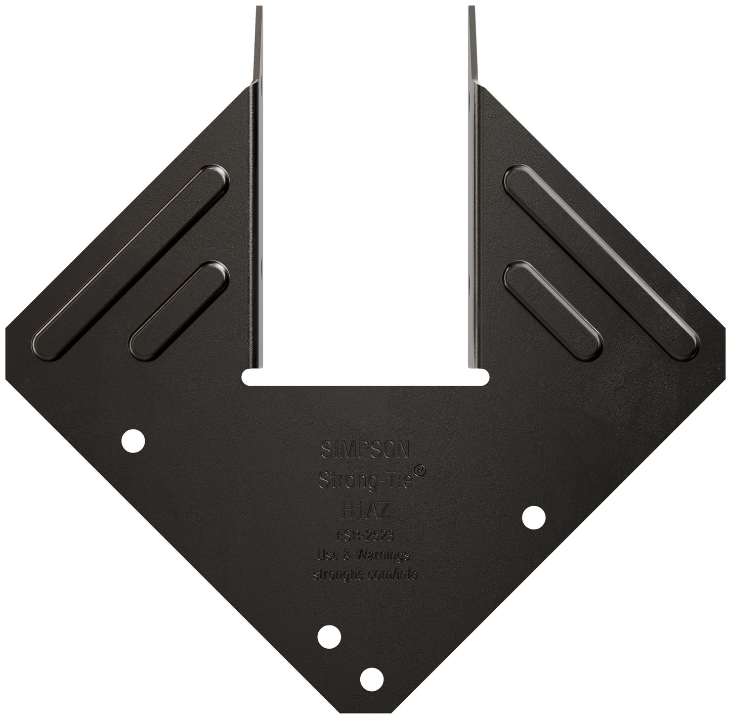 Simpson Strong-Tie H1APC Outdoor Accents® H1APC 18-Gauge ZMAX®, Black Powder-Coated Hurricane Tie (Pack of 2100)