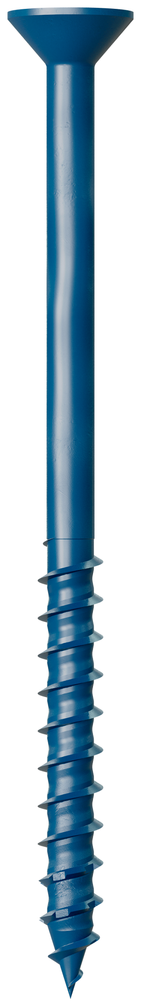 Simpson Strong-Tie TNT25334TFC25 Titen Turbo™ — 1/4 in. x 3-3/4 in. 6-Lobe Flat-Head Concrete and Masonry Screw, Blue (25-Qty) (Pack of 4)