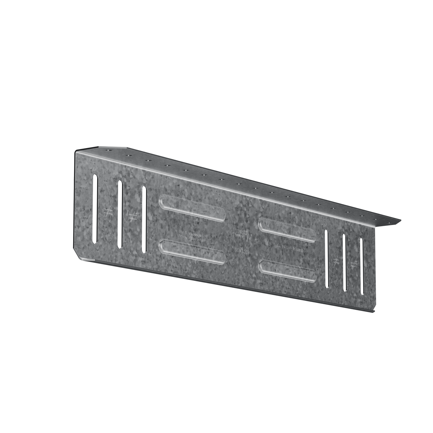 Simpson Strong-Tie SSB3.518-KT SSB 3-1/2 in. x 18 in. Bypass Framing Slide-Clip Strut Connector w/ Screws (25-Qty) (Pack of 60)