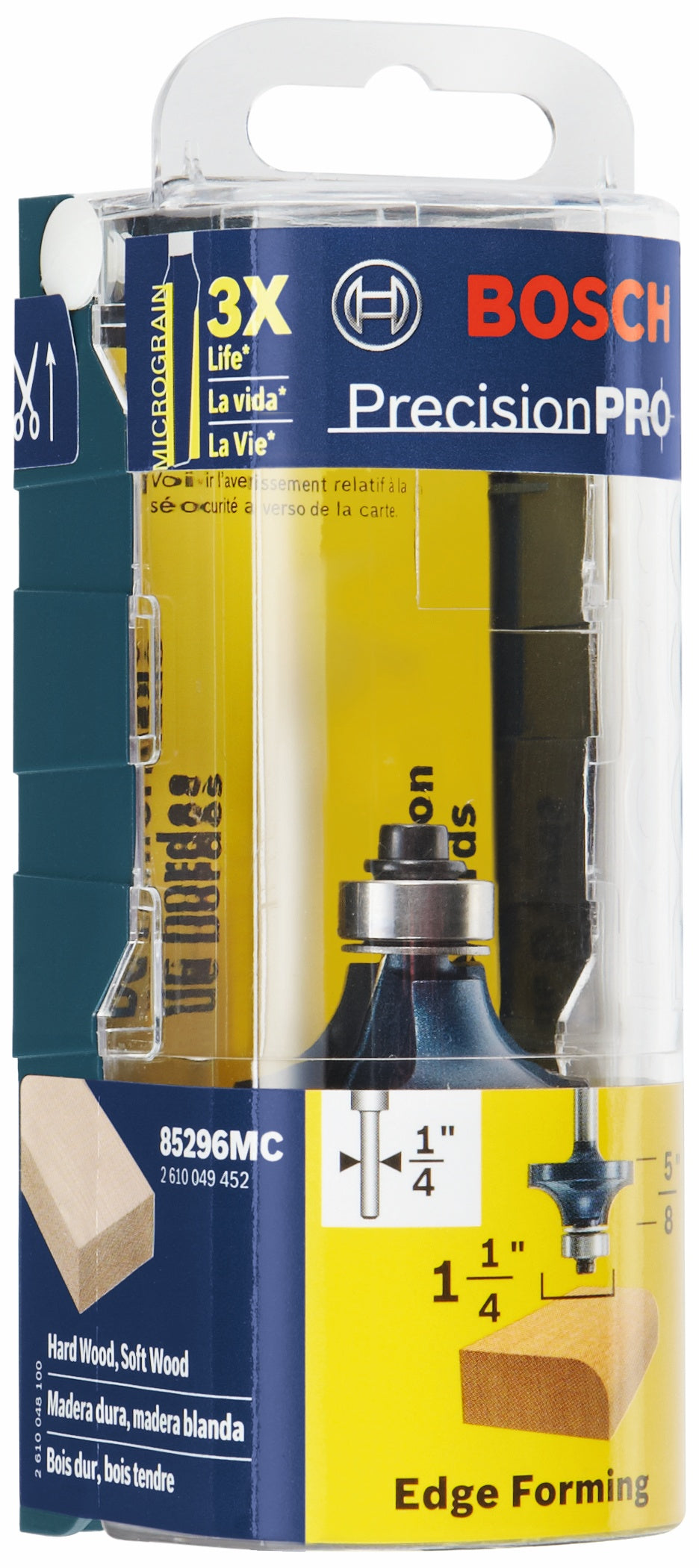 Broca fresadora redondeada con punta de carburo BOSCH 85296MC de 3/8 pulg. x 5/8 pulg.