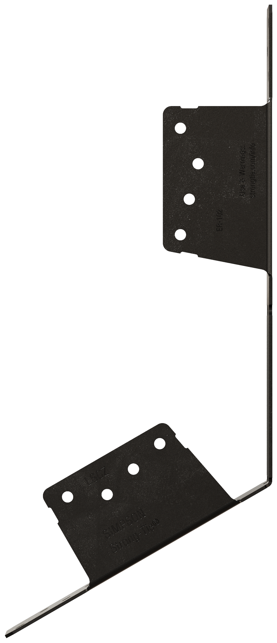 Simpson Strong-Tie LSCPC Outdoor Accents® LSCPC 18-Gauge ZMAX®, Black Powder-Coated Adjustable Stringer Connector