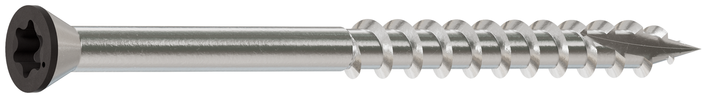 Simpson Strong-Tie T07225FT70GR04 Trim-Head Screw, 6-Lobe Drive — #7 x 2-1/4 in. T-15 Type 316, Gray 04 (70-Qty) (Pack of 5)