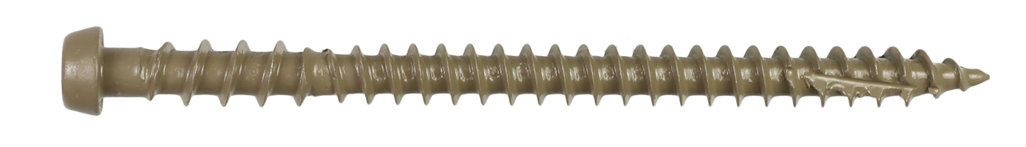 Simpson Strong-Tie DCU234BR05R70 Deck-Drive™ DCU COMPOSITE Screw — #10 x 2-3/4 in. T20, Quik Guard®, Brown 05 (70-Qty)