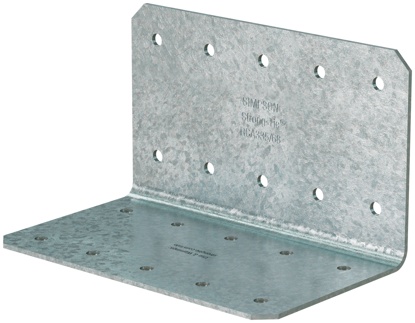 Simpson Strong-Tie RCA335/68-R50 RCA 3 in. x 3 in. x 5 in. 14-Gauge Galvanized Rigid Connector Angle (50-Qty)