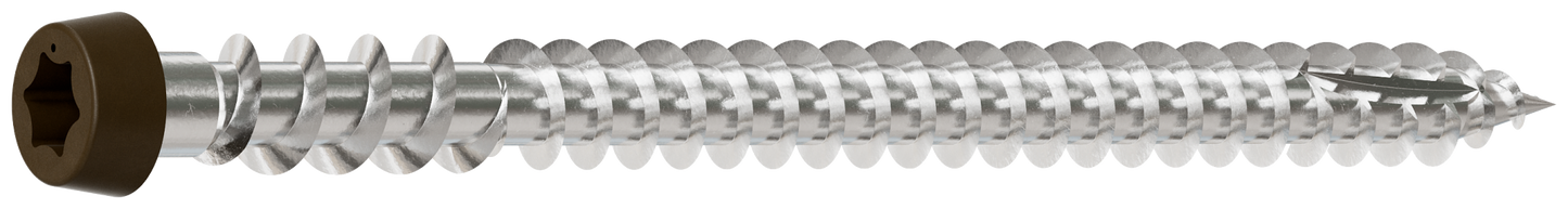 Simpson Strong-Tie DCU234C316BR01 Deck-Drive™ DCU COMPOSITE Screw — #10 x 2-3/4 in. T20, Type 316, Brown 01 (70-Qty) (Pack of 600)
