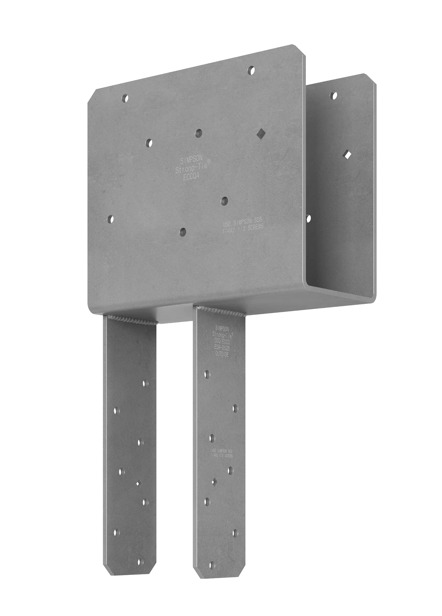 Simpson Strong-Tie ECCQ44SDS2.5-R ECCQ™ End Column Cap for 4x Beam, 4x Post, with Strong-Drive® SDS Screws
