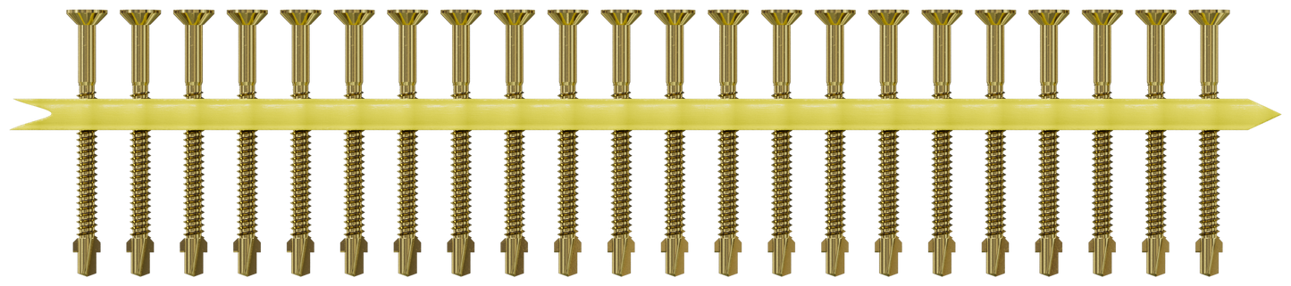 Simpson Strong-Tie TB1475S Strong-Drive® TB WOOD-TO-STEEL Screw (Collated) — #14 x 3 in. Yellow Zinc (750-Qty)