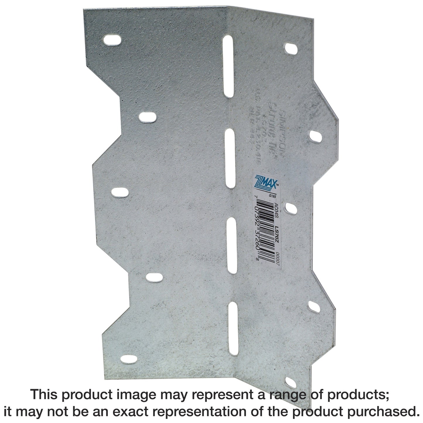 Simpson Strong-Tie LS70Z LS 6-3/8 in. 18-Gauge ZMAX® Galvanized Adjustable L Angle (Pack of 25)