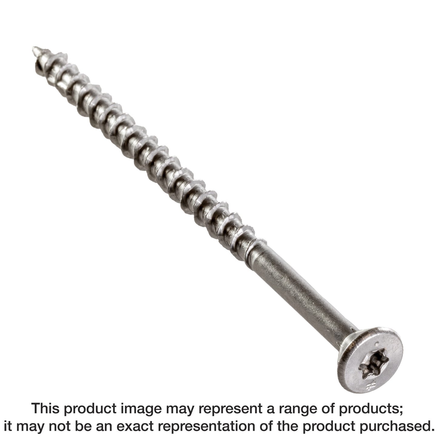 Simpson Strong-Tie T12400WP-RP20 Deck-Drive™ DWP WOOD SS Screw — #12 x 4 in. T-27, Flat Head, Type 316 (20-Qty)