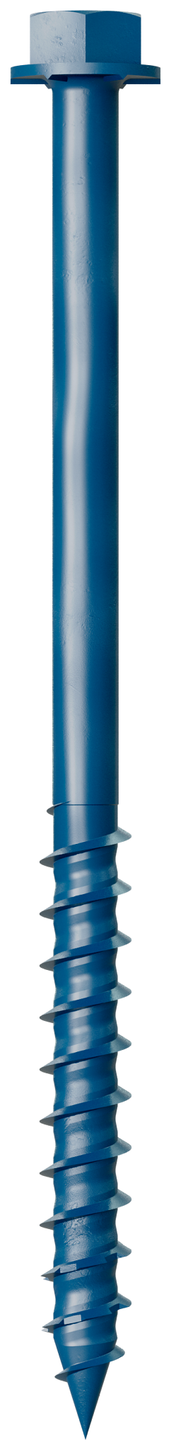Simpson Strong-Tie TNT25334HC25 Titen Turbo™ — 1/4 in. x 3-3/4 in. Hex-Head Concrete and Masonry Screw, Blue (25-Qty) (Pack of 1152)