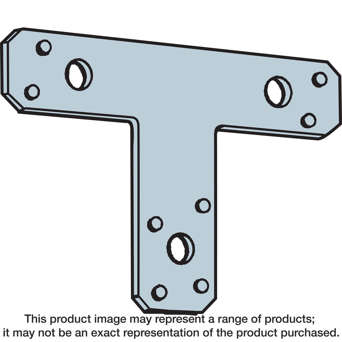 Simpson Strong-Tie 128T-R 12 in. x 8 in. 14-Gauge Galvanized T Strap (Pack of 10)