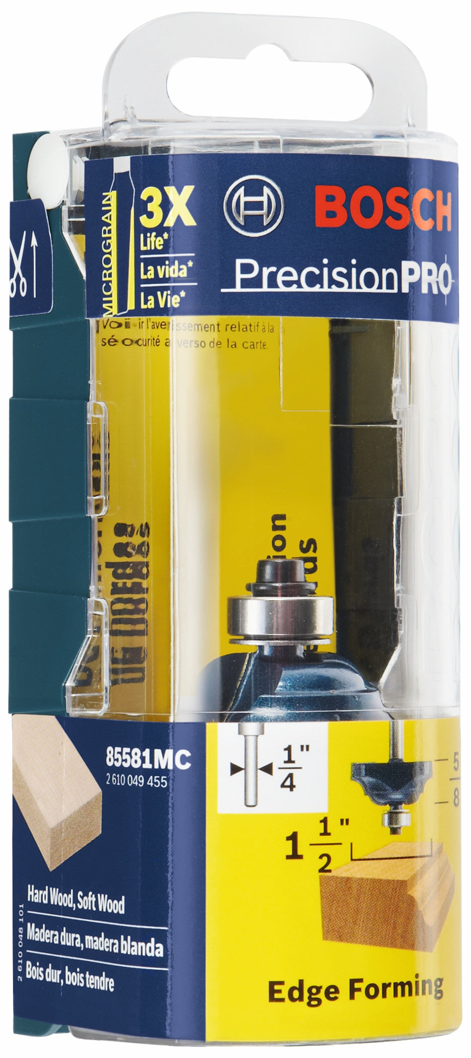 BOSCH 85581MC 1-1/2 In. x 5/8 In. Carbide-Tipped Classical Router Bit