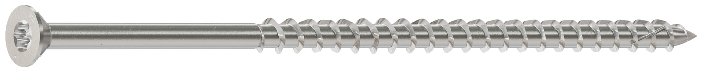 Simpson Strong-Tie T10450WPCM Deck-Drive™ DWP WOOD SS Screw — #10 x 4-1/2 in. T-25, Flat Head, Type 316 (1000-Qty)