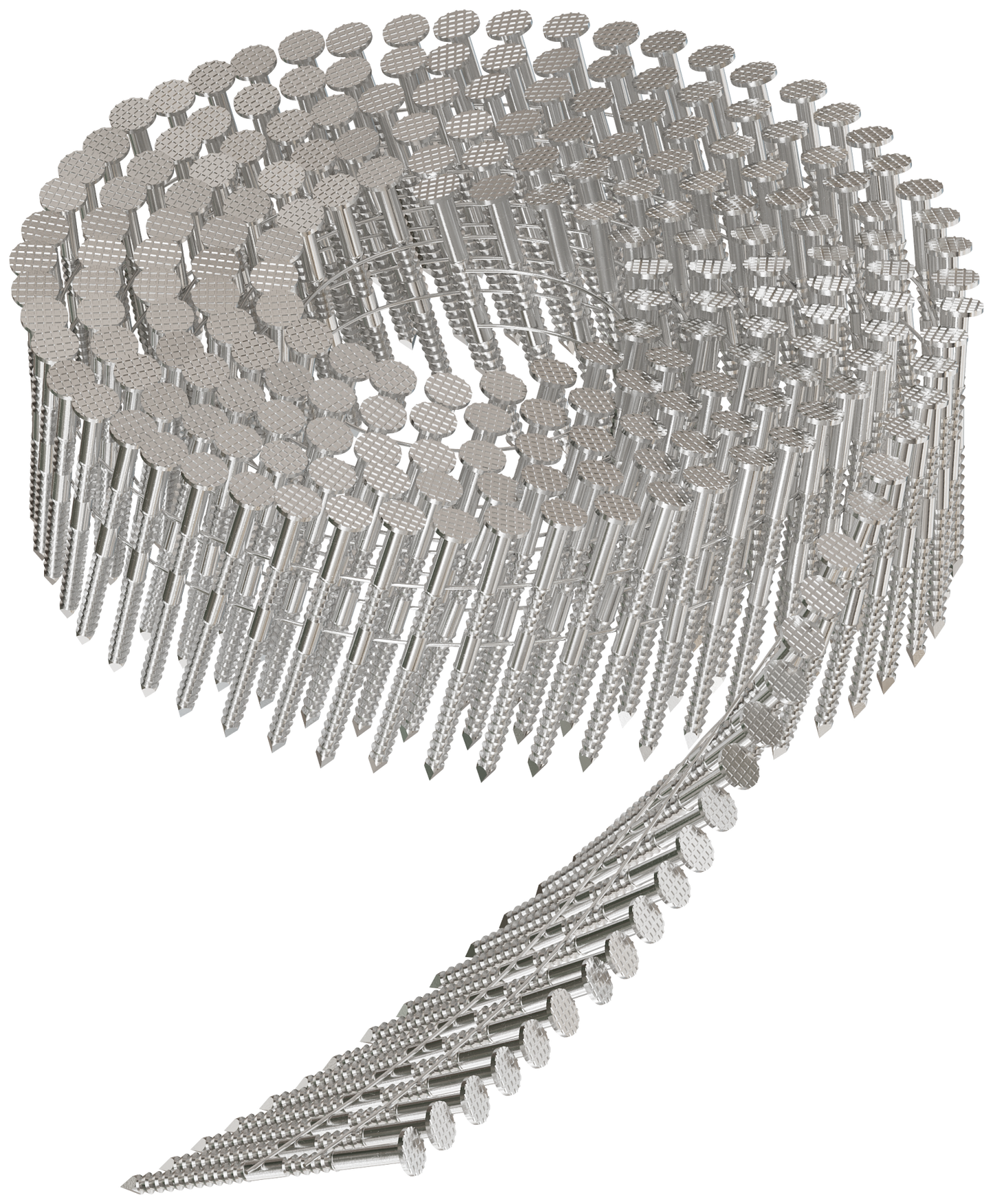 Simpson Strong-Tie S13A150SNBP 15° Wire Coil, Full Round Head, Ring-Shank Siding Nail — 1-1/2 in. Type 304 (1500-Qty)