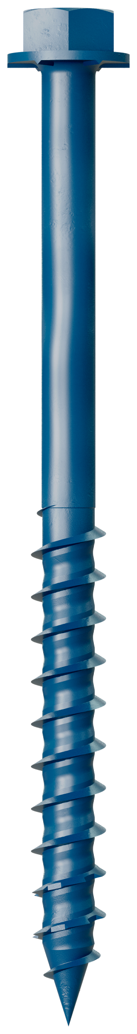 Simpson Strong-Tie TNT25314HC8 Titen Turbo™ — 1/4 in. x 3-1/4 in. Hex-Head Concrete and Masonry Screw, Blue (8-Qty) (Pack of 5)