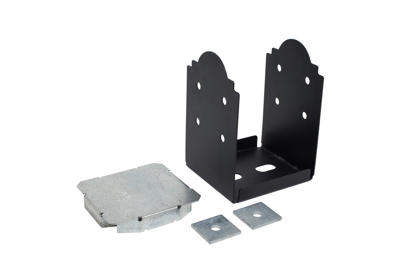 Simpson Strong-Tie APB88 Outdoor Accents® Mission Collection® ZMAX®, Black Powder-Coated Post Base for 8x8 (Pack of 4)
