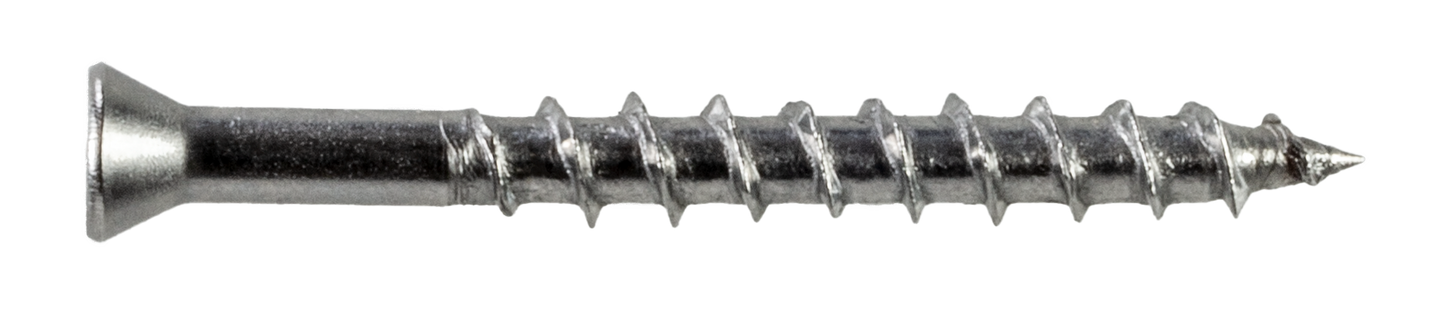 Simpson Strong-Tie T07162FWP Deck-Drive™ DWP WOOD SS Screw — #7 x 1-5/8 in. T-15, Trim Head, Type 316 (100-Qty) (Pack of 5)
