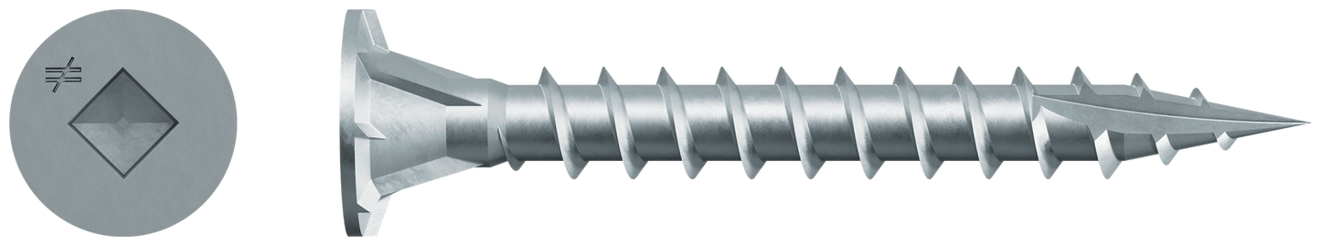 Simpson Strong-Tie CB3BLG158S CB3BLG Fiber-Cement Board Screw (Collated) — #10 x 1-5/8 in. #3 SQU (1500-Qty)