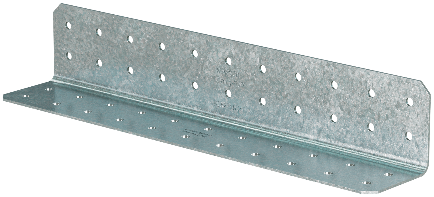 Simpson Strong-Tie RCA2211/54-R45 RCA 2 in. x 2 in. x 11 in. 16-Gauge Galvanized Rigid Connector Angle (45-Qty)