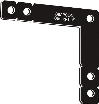 Simpson Strong-Tie OHL OHL 12 in. x 12 in. Black Powder-Coated Ornamental Heavy L Angle