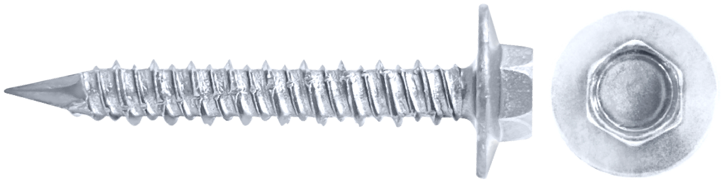 DAGGERZ QCCT14214WHT 1/4 x 2-1/4 hex flange concrete screws dagger-guard white
