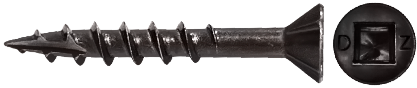 DAGGERZ DLFLSQL08100 8 x 1 square flat w/nibs type 17 coarse wood screws lubricized