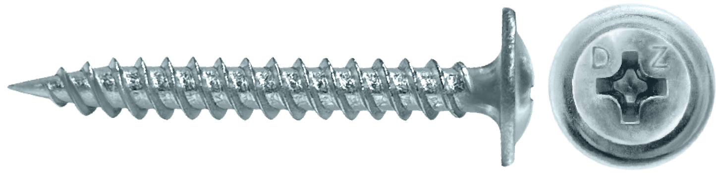 DAGGERZ MTSZ081104 8 x 1-1/4 phillips modified truss wafer sharp screws zinc